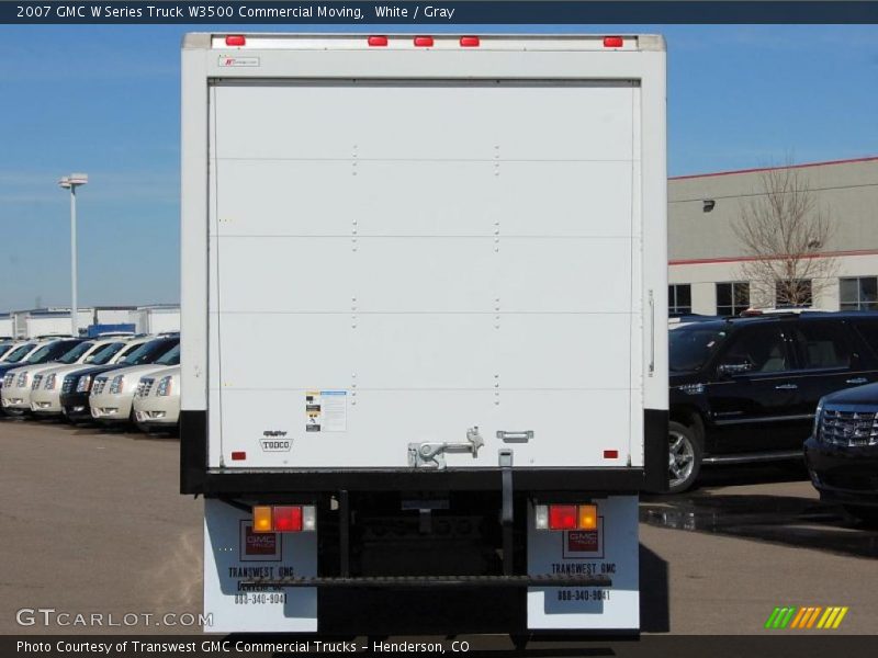White / Gray 2007 GMC W Series Truck W3500 Commercial Moving