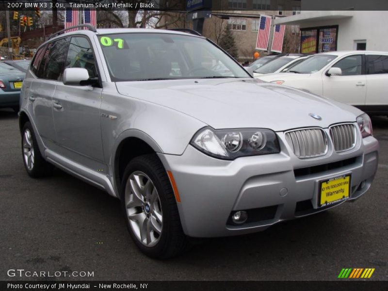 Titanium Silver Metallic / Black 2007 BMW X3 3.0si
