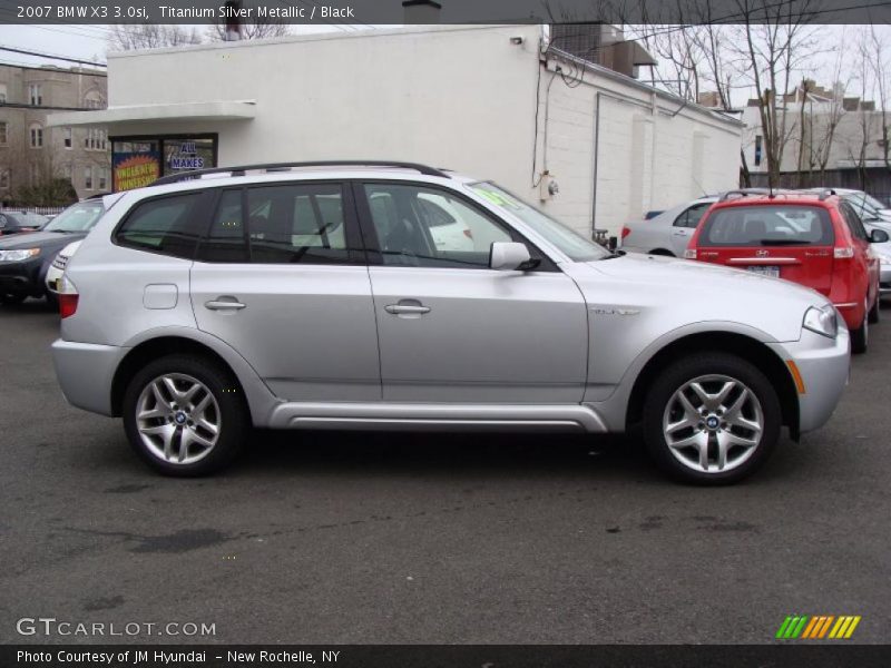 Titanium Silver Metallic / Black 2007 BMW X3 3.0si
