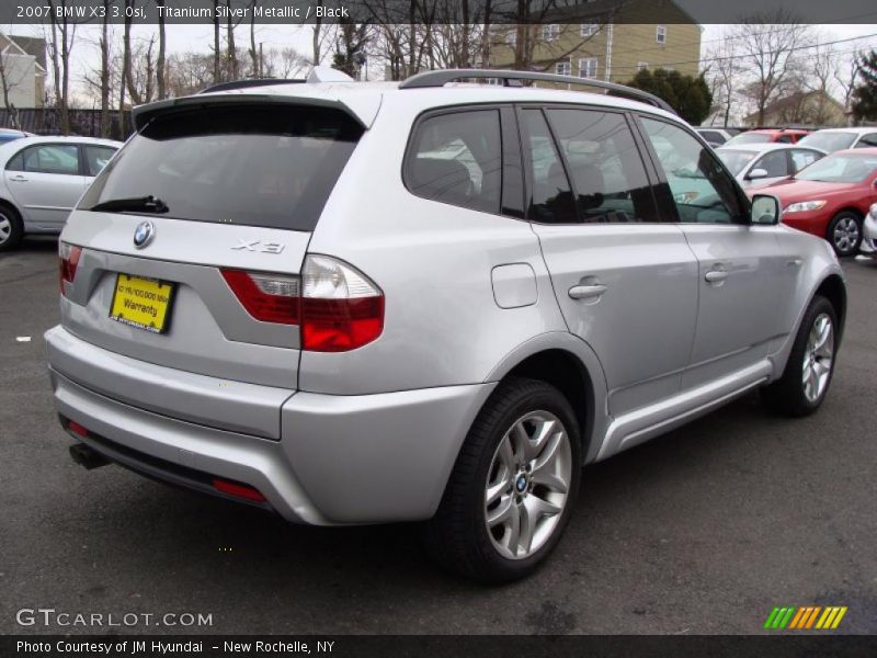 Titanium Silver Metallic / Black 2007 BMW X3 3.0si