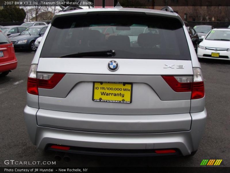 Titanium Silver Metallic / Black 2007 BMW X3 3.0si
