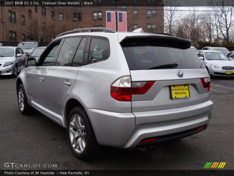 Titanium Silver Metallic / Black 2007 BMW X3 3.0si