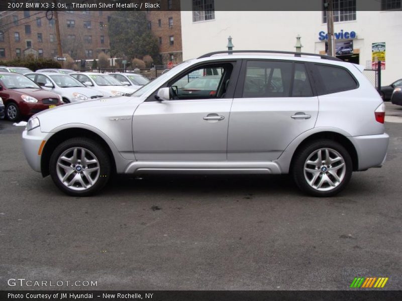 Titanium Silver Metallic / Black 2007 BMW X3 3.0si
