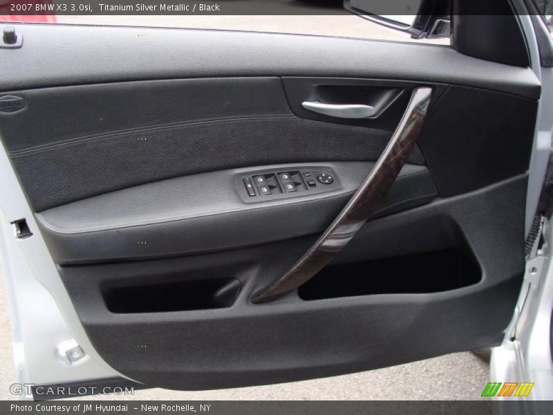 Titanium Silver Metallic / Black 2007 BMW X3 3.0si