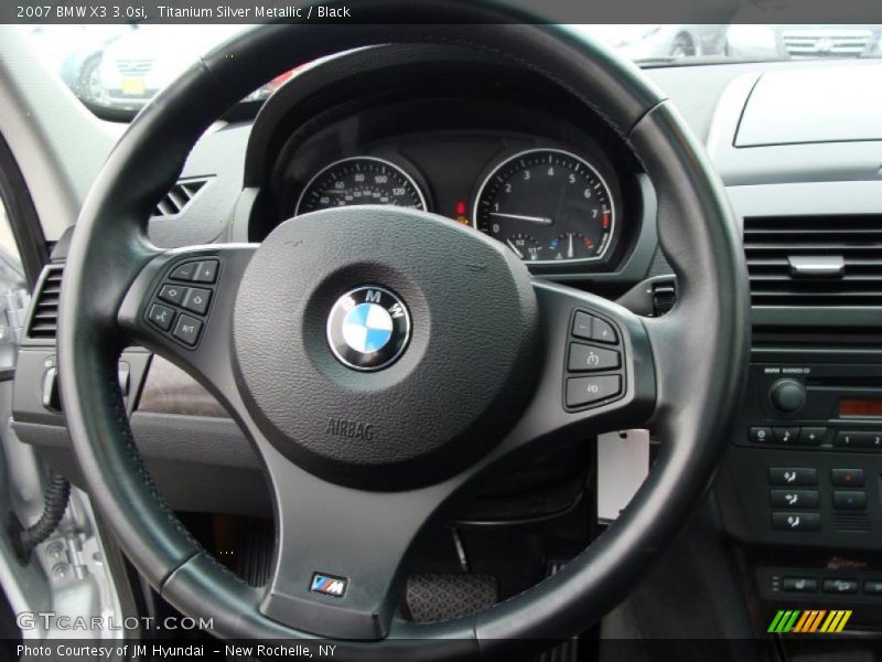 Titanium Silver Metallic / Black 2007 BMW X3 3.0si