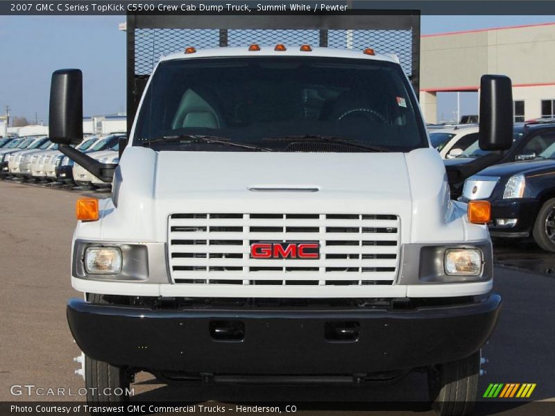 Summit White / Pewter 2007 GMC C Series TopKick C5500 Crew Cab Dump Truck