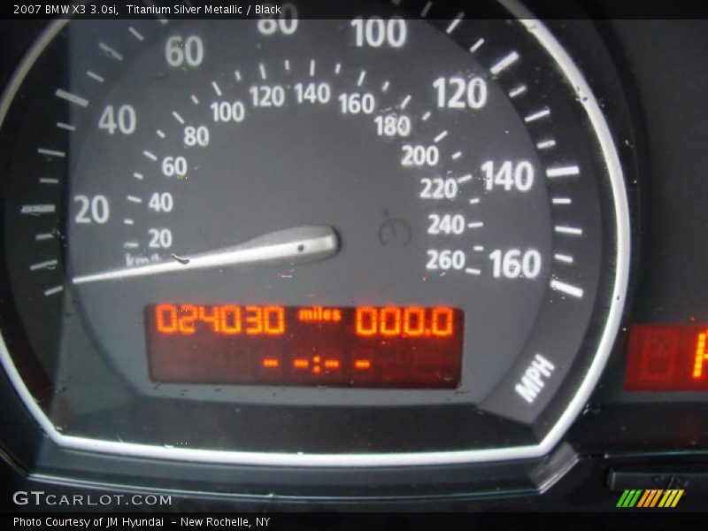 Titanium Silver Metallic / Black 2007 BMW X3 3.0si