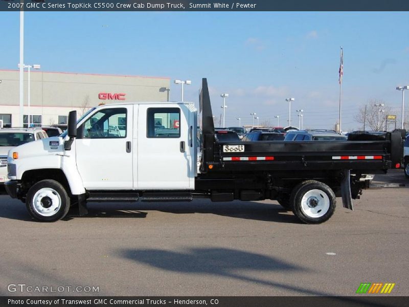 Summit White / Pewter 2007 GMC C Series TopKick C5500 Crew Cab Dump Truck