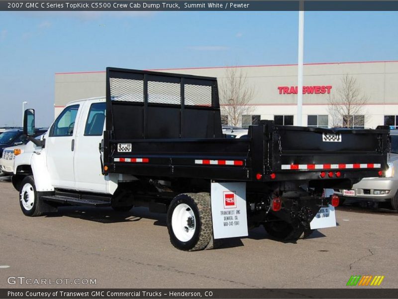 Summit White / Pewter 2007 GMC C Series TopKick C5500 Crew Cab Dump Truck