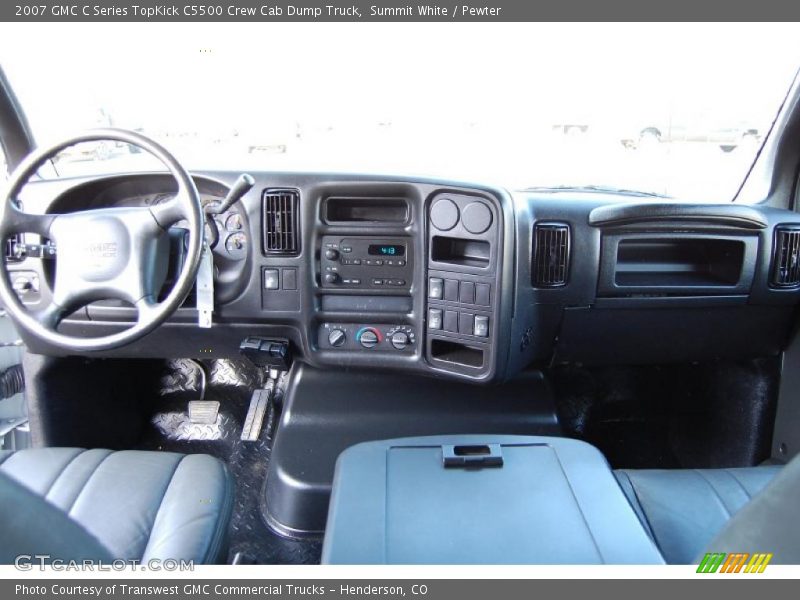 Summit White / Pewter 2007 GMC C Series TopKick C5500 Crew Cab Dump Truck