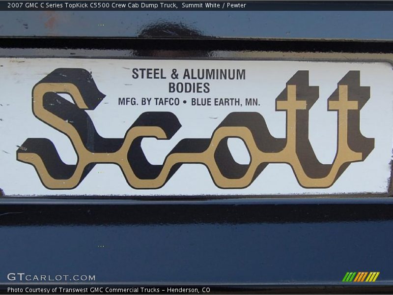 Summit White / Pewter 2007 GMC C Series TopKick C5500 Crew Cab Dump Truck