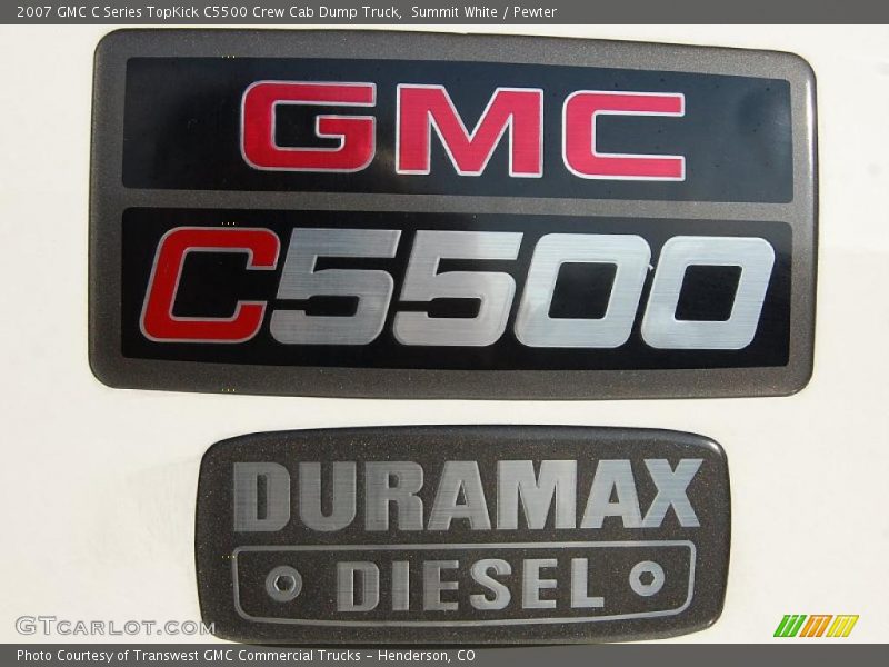 Summit White / Pewter 2007 GMC C Series TopKick C5500 Crew Cab Dump Truck