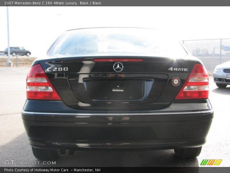 Black / Black 2007 Mercedes-Benz C 280 4Matic Luxury