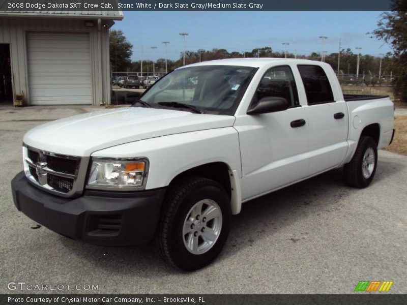 Stone White / Dark Slate Gray/Medium Slate Gray 2008 Dodge Dakota SXT Crew Cab