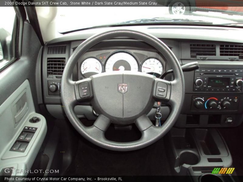 Stone White / Dark Slate Gray/Medium Slate Gray 2008 Dodge Dakota SXT Crew Cab