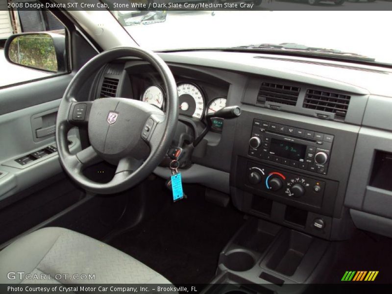 Stone White / Dark Slate Gray/Medium Slate Gray 2008 Dodge Dakota SXT Crew Cab