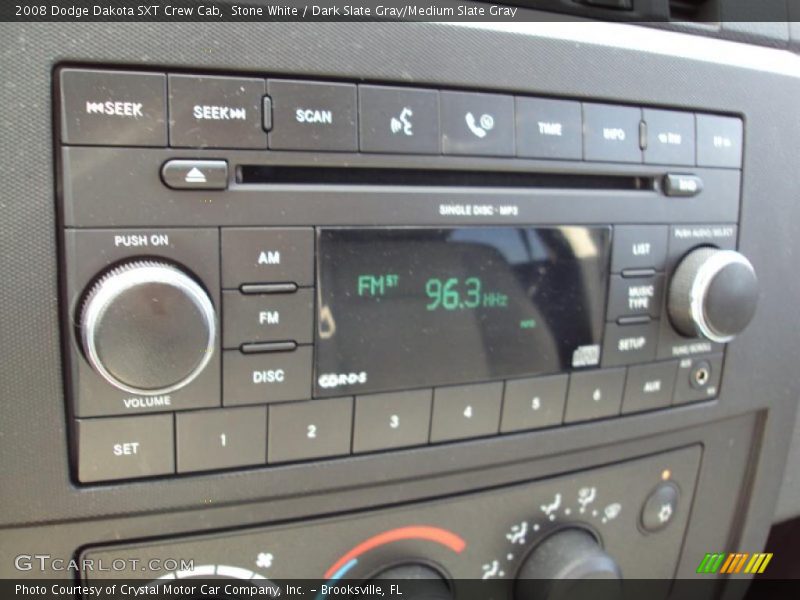 Stone White / Dark Slate Gray/Medium Slate Gray 2008 Dodge Dakota SXT Crew Cab