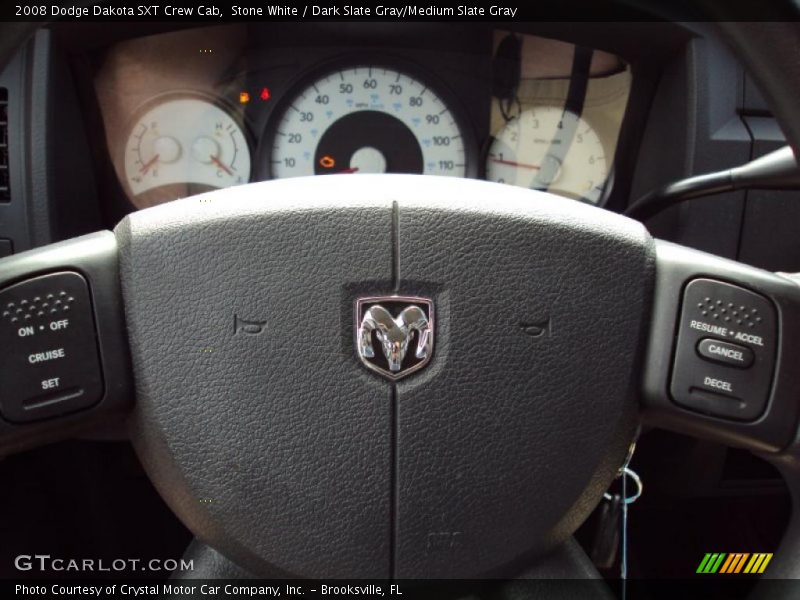 Stone White / Dark Slate Gray/Medium Slate Gray 2008 Dodge Dakota SXT Crew Cab
