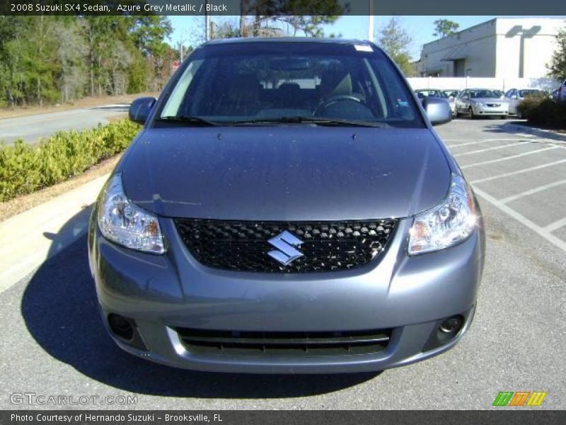 Azure Grey Metallic / Black 2008 Suzuki SX4 Sedan