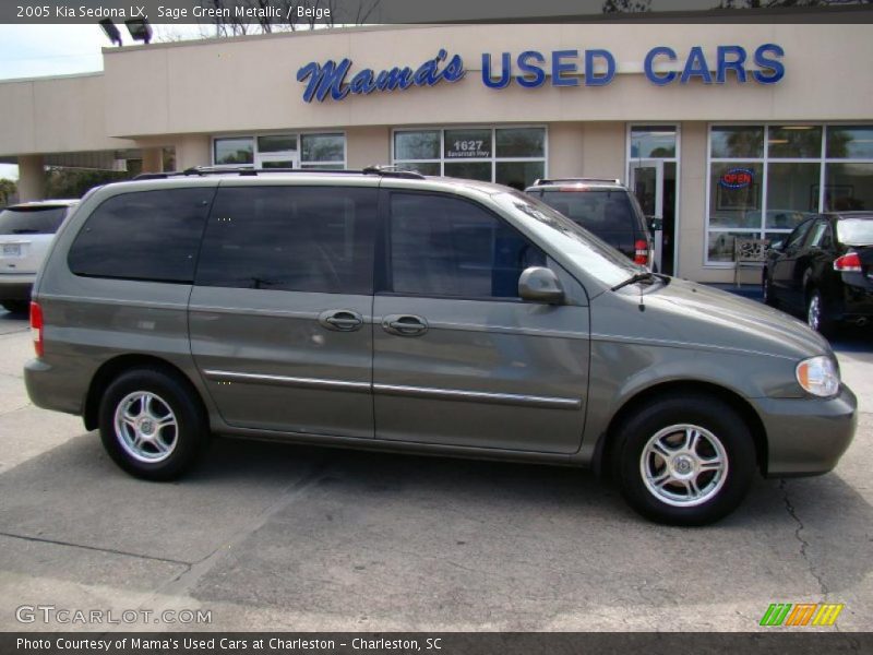 Sage Green Metallic / Beige 2005 Kia Sedona LX