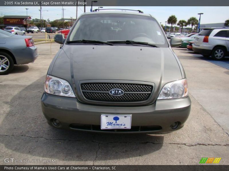 Sage Green Metallic / Beige 2005 Kia Sedona LX