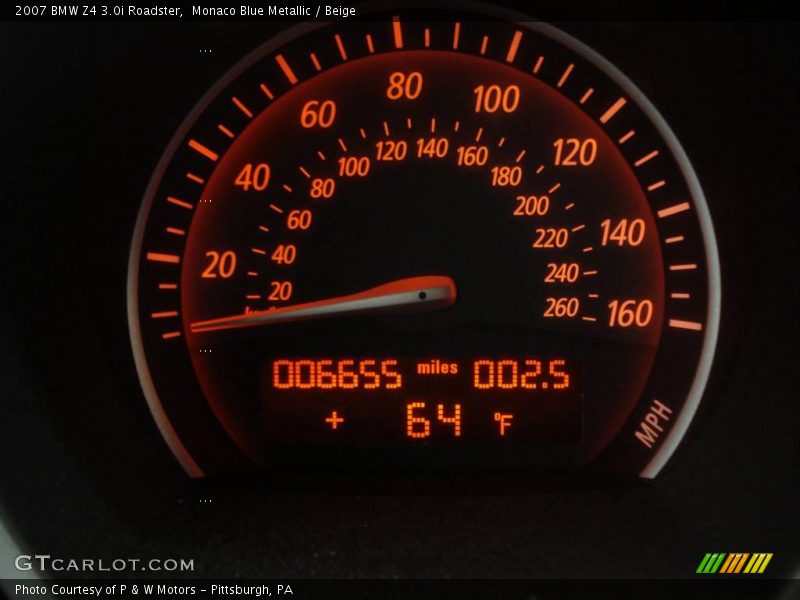 Monaco Blue Metallic / Beige 2007 BMW Z4 3.0i Roadster