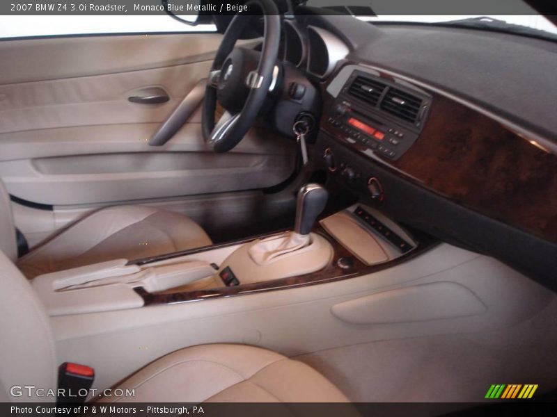 Monaco Blue Metallic / Beige 2007 BMW Z4 3.0i Roadster