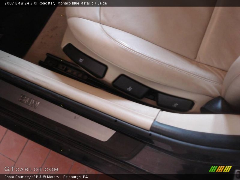 Monaco Blue Metallic / Beige 2007 BMW Z4 3.0i Roadster