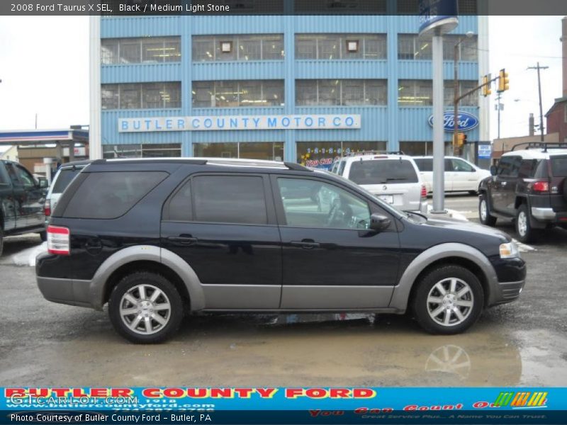 Black / Medium Light Stone 2008 Ford Taurus X SEL