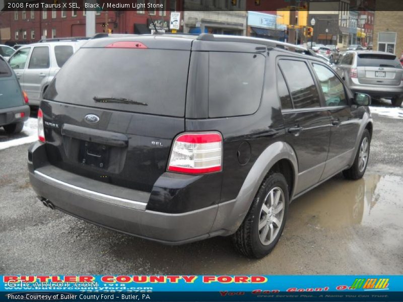Black / Medium Light Stone 2008 Ford Taurus X SEL