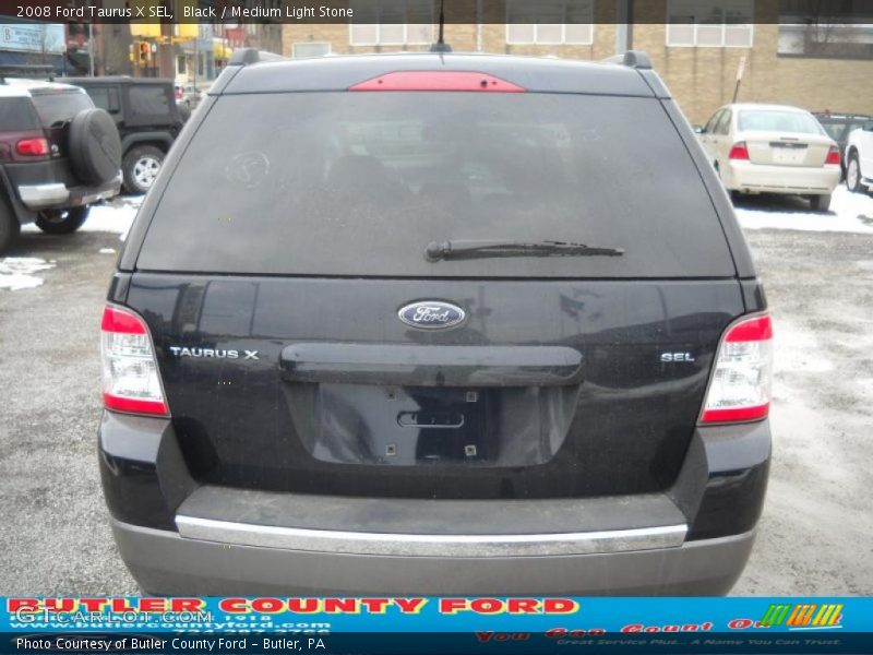 Black / Medium Light Stone 2008 Ford Taurus X SEL