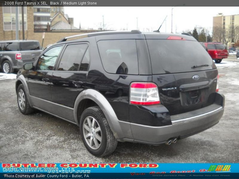 Black / Medium Light Stone 2008 Ford Taurus X SEL