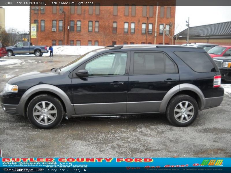 Black / Medium Light Stone 2008 Ford Taurus X SEL