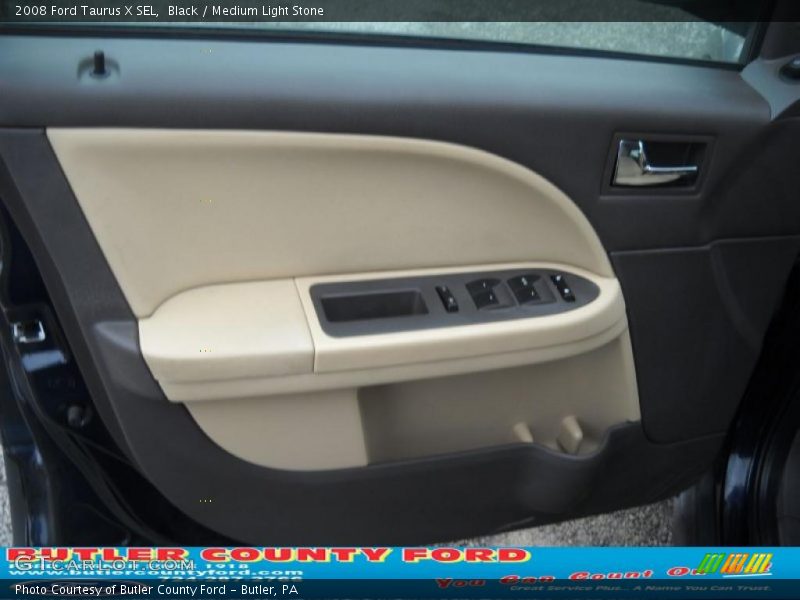 Black / Medium Light Stone 2008 Ford Taurus X SEL