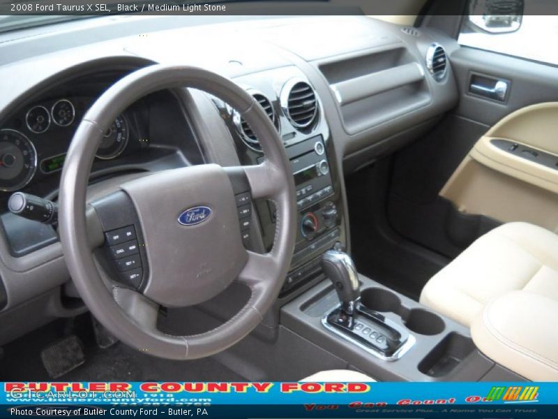 Black / Medium Light Stone 2008 Ford Taurus X SEL