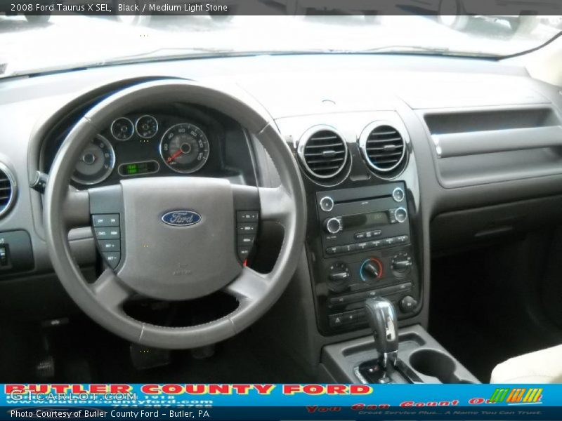 Black / Medium Light Stone 2008 Ford Taurus X SEL