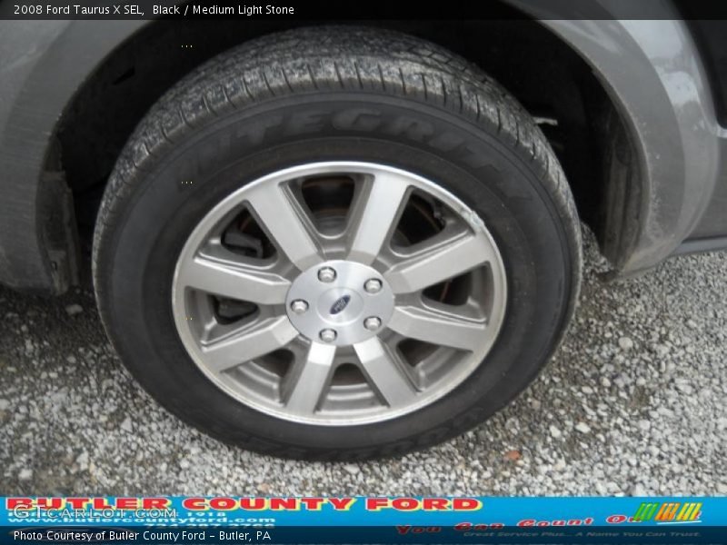Black / Medium Light Stone 2008 Ford Taurus X SEL