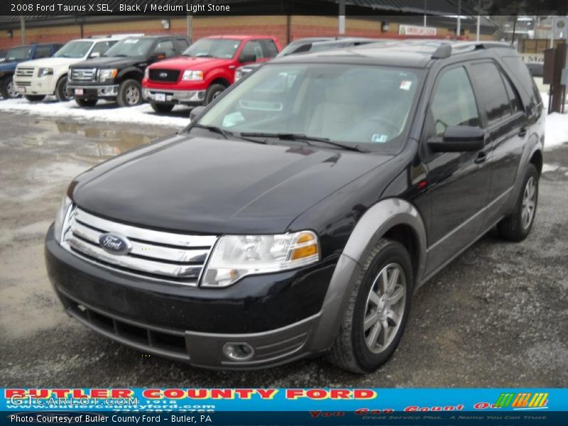 Black / Medium Light Stone 2008 Ford Taurus X SEL