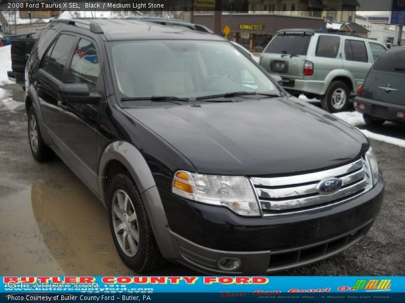 Black / Medium Light Stone 2008 Ford Taurus X SEL