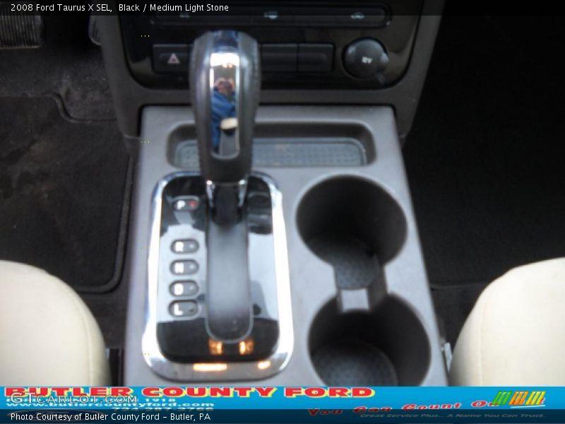 Black / Medium Light Stone 2008 Ford Taurus X SEL