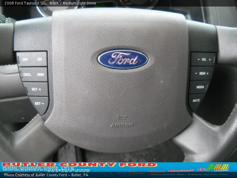 Black / Medium Light Stone 2008 Ford Taurus X SEL