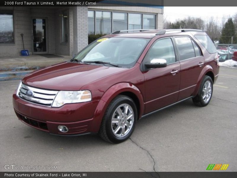 Merlot Metallic / Camel 2008 Ford Taurus X Limited