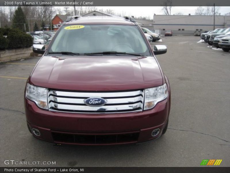 Merlot Metallic / Camel 2008 Ford Taurus X Limited