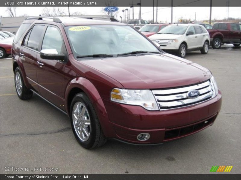 Merlot Metallic / Camel 2008 Ford Taurus X Limited
