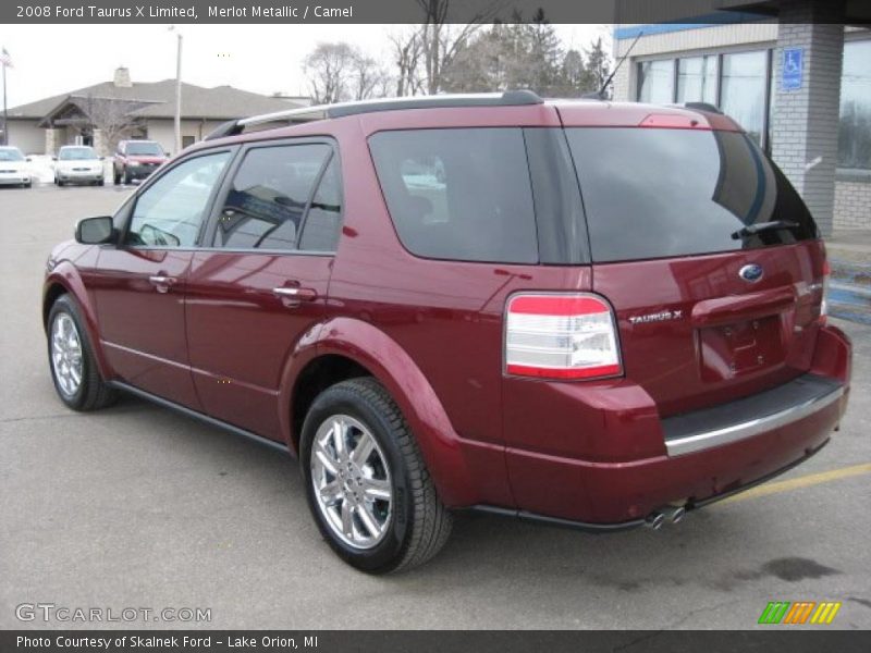 Merlot Metallic / Camel 2008 Ford Taurus X Limited