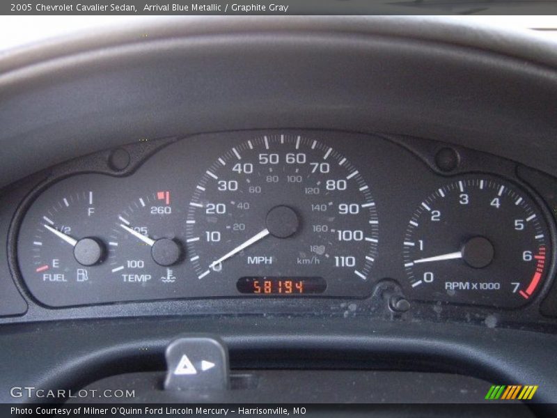 Arrival Blue Metallic / Graphite Gray 2005 Chevrolet Cavalier Sedan