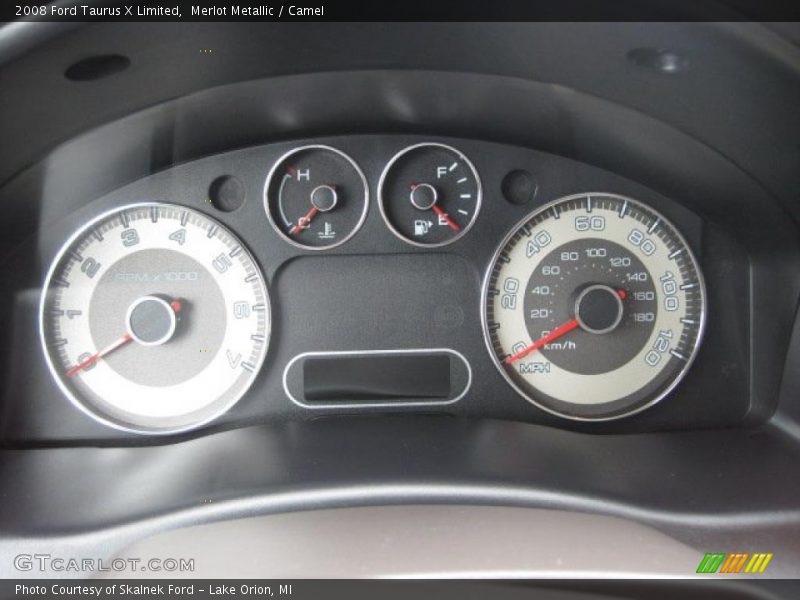 Merlot Metallic / Camel 2008 Ford Taurus X Limited