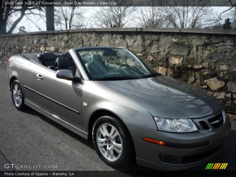 Steel Gray Metallic / Slate Gray 2006 Saab 9-3 2.0T Convertible