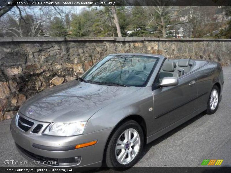 Steel Gray Metallic / Slate Gray 2006 Saab 9-3 2.0T Convertible