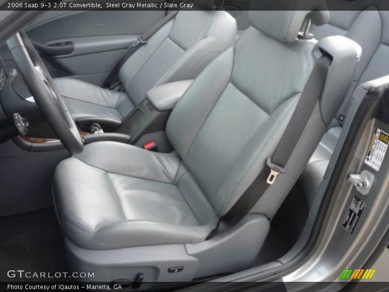 Steel Gray Metallic / Slate Gray 2006 Saab 9-3 2.0T Convertible
